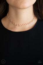 Load image into Gallery viewer, Paparazzi Insta Connection - Rose Gold - Choker Necklace &amp; Earrings - $5 Jewelry with Ashley Swint