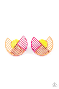 PRE-ORDER - Paparazzi Its Just an Expression - Pink - Earrings - $5 Jewelry with Ashley Swint