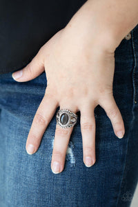 PRE-ORDER - Paparazzi Jubilant Gem - Silver Cat's Eye Stone - Ring - $5 Jewelry with Ashley Swint