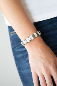 Paparazzi Just Ride - Black Gunmetal - Leather Band - Snap Bracelet - $5 Jewelry with Ashley Swint