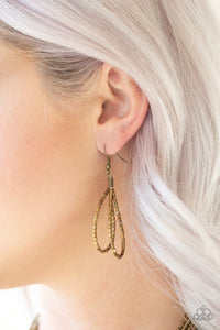 Paparazzi Knotted Knockout - Brass - Seed Beads - Necklace & Earrings - $5 Jewelry with Ashley Swint