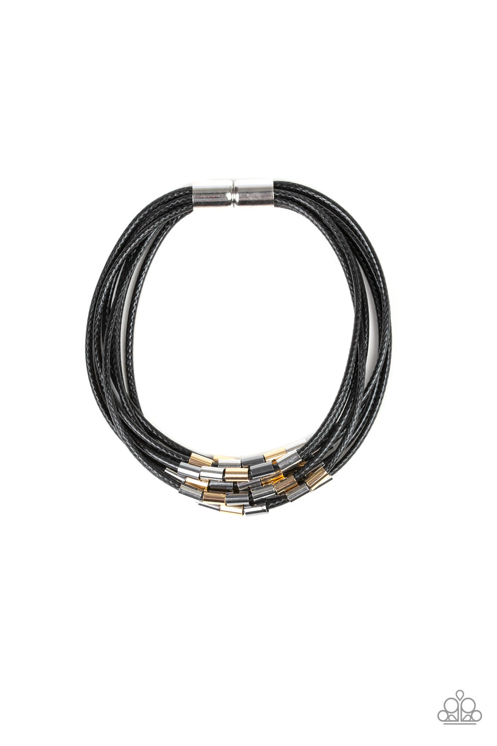 Paparazzi Lay Low - Multi - Gold, Gunmetal and Silver - Magnetic Closure - Bracelet - $5 Jewelry with Ashley Swint