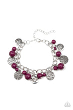 Load image into Gallery viewer, Paparazzi Lotus Lagoon - Purple Plum Beads - Bold Silver Chain Bracelet - $5 Jewelry With Ashley Swint