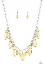 Load image into Gallery viewer, Paparazzi Malibu Ice - Yellow - Silver Accents and Chain - Necklace &amp; Earrings - $5 Jewelry With Ashley Swint