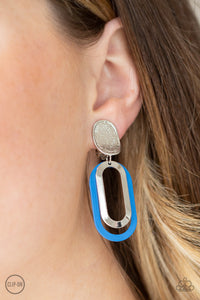 PRE-ORDER - Paparazzi Melrose Mystery - Blue - Clip On Earrings - $5 Jewelry with Ashley Swint