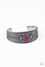 Load image into Gallery viewer, Paparazzi Ocean Mist - Purple Stone - Cuff Bracelet - $5 Jewelry with Ashley Swint