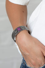 Load image into Gallery viewer, Paparazzi Ocean Mist - Purple Stone - Cuff Bracelet - $5 Jewelry with Ashley Swint