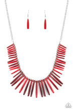 Load image into Gallery viewer, Paparazzi Out of My Element - RED - Smoky Acrylic Frames - Necklace &amp; Earrings - $5 Jewelry with Ashley Swint