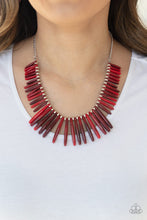 Load image into Gallery viewer, Paparazzi Out of My Element - RED - Smoky Acrylic Frames - Necklace &amp; Earrings - $5 Jewelry with Ashley Swint