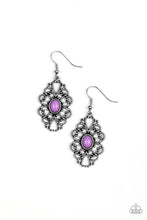 Load image into Gallery viewer, Paparazzi Over The POP - Purple Bead - Silver Earrings - $5 Jewelry With Ashley Swint