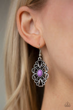 Load image into Gallery viewer, Paparazzi Over The POP - Purple Bead - Silver Earrings - $5 Jewelry With Ashley Swint