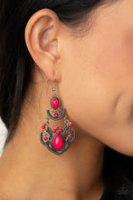 Load image into Gallery viewer, Paparazzi Palm Tree Tiaras - Pink - Earrings - $5 Jewelry with Ashley Swint