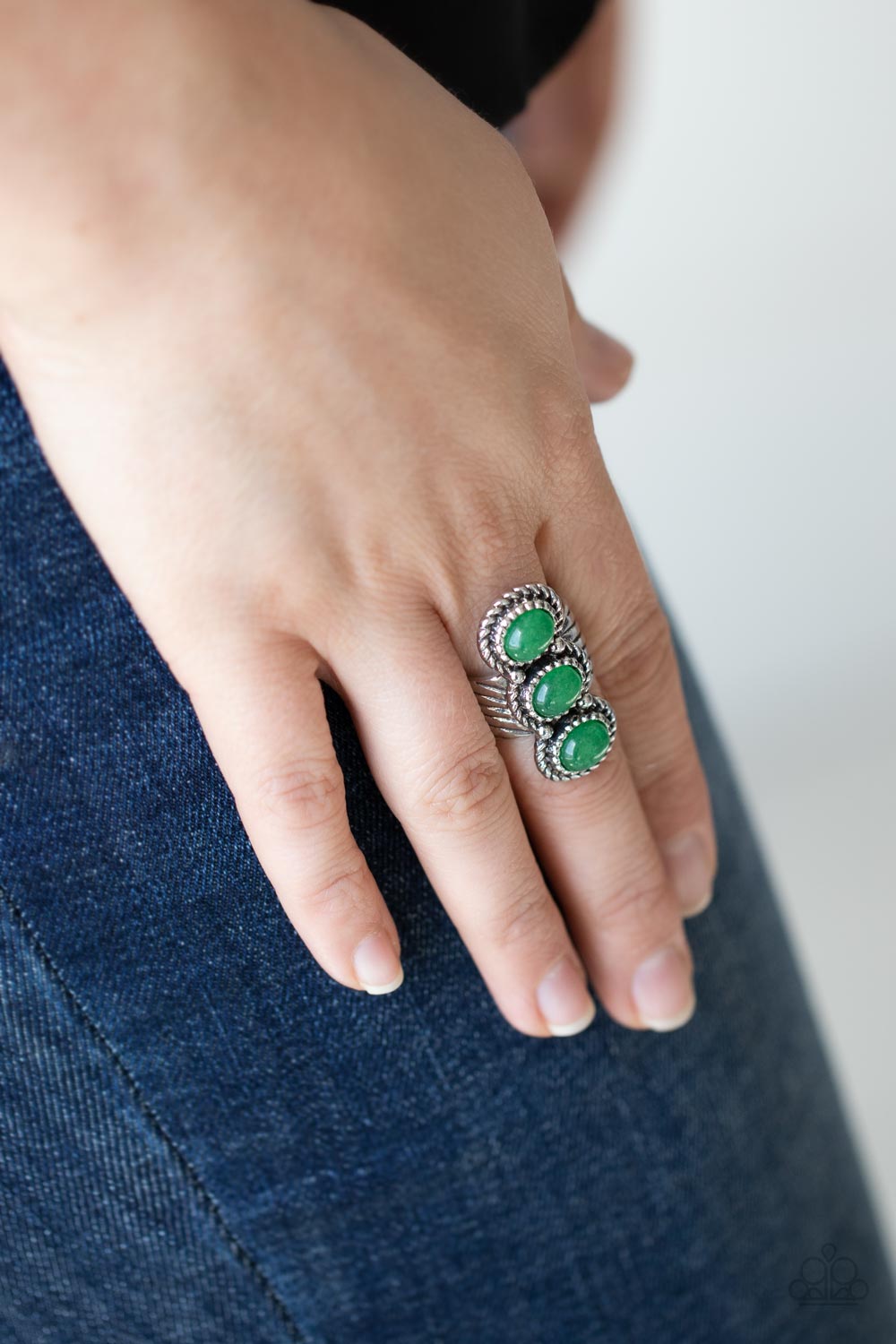 Paparazzi Peaceful Paradise - Green - Ring - $5 Jewelry with Ashley Swint