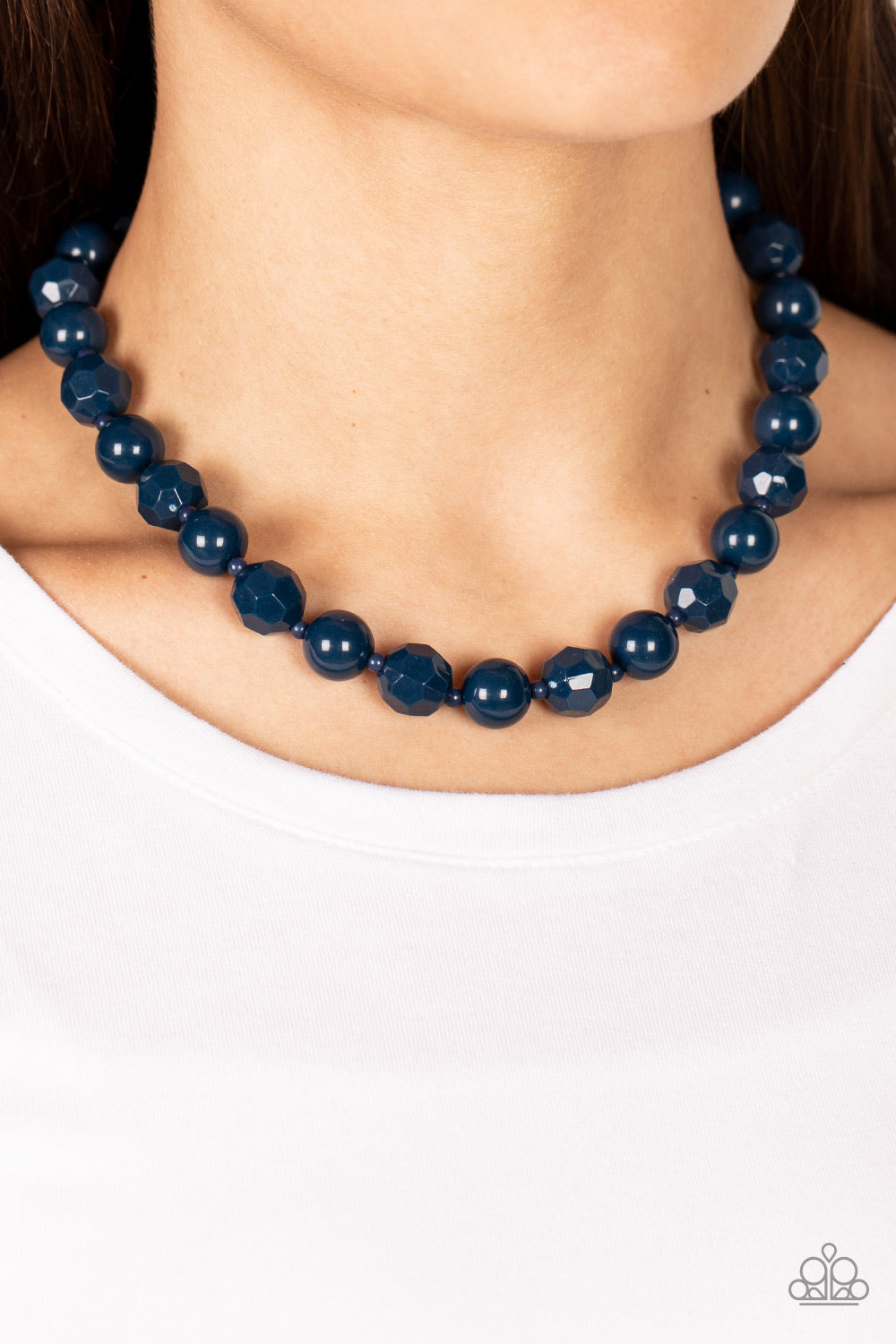 PRE-ORDER - Paparazzi Popping Promenade - Blue - Necklace & Earrings - $5 Jewelry with Ashley Swint