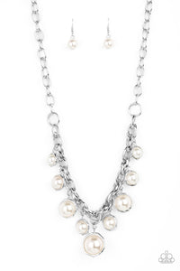PRE-ORDER - Paparazzi Revolving Refinement - White - Necklace & Earrings - $5 Jewelry with Ashley Swint