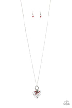 Load image into Gallery viewer, Paparazzi Romeo Romance - Red - Heart Necklace &amp; Earrings - $5 Jewelry with Ashley Swint
