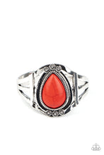 Load image into Gallery viewer, Paparazzi Sage Brush Beauty - Red Stone - Cuff Bracelet - $5 Jewelry with Ashley Swint