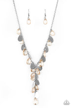 Load image into Gallery viewer, Paparazzi Sailboat Sunsets - Brown - Teardrops swing from Silver Chain Necklace &amp; Earrings - $5 Jewelry With Ashley Swint