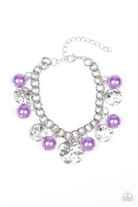 Paparazzi SEA In A New Light - Purple - Silver Bracelet - $5 Jewelry With Ashley Swint