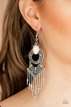 Load image into Gallery viewer, Paparazzi Southern Spearhead - White Stone - Silver Earrings - $5 Jewelry with Ashley Swint