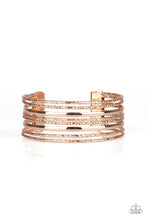 Load image into Gallery viewer, Paparazzi Stack Shack - Rose Gold - Diamond Cut - Cuff Bracelet - $5 Jewelry With Ashley Swint
