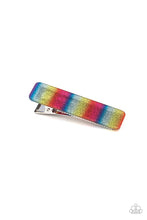 Load image into Gallery viewer, Paparazzi Stellar Rainbows - Multi - Sparkle Streaks of Red, Yellow, Blue, Purple &amp; Pink - Hair Clip - $5 Jewelry with Ashley Swint