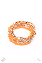 Load image into Gallery viewer, Paparazzi Sugary Sweet - Orange - Set of 5 Bracelets  - Trend Blend / Fashion Fix Exclusive June 2020 - $5 Jewelry with Ashley Swint