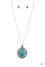 Load image into Gallery viewer, Paparazzi Sunset Sensation - Blue Beads - Antiqued Silver - Necklace &amp; Earrings - $5 Jewelry with Ashley Swint