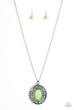 Load image into Gallery viewer, Paparazzi Sunset Sensation - Green Beads - Antiqued Silver - Necklace &amp; Earrings - $5 Jewelry with Ashley Swint