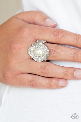 PRE-ORDER - Paparazzi Titanic Twinkle - White - Ring - $5 Jewelry with Ashley Swint
