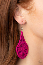 Load image into Gallery viewer, Paparazzi Tropical Tempest - Pink - Wooden Earrings - $5 Jewelry with Ashley Swint