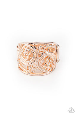 Paparazzi Turning The Tides - Rose Gold - Ring - $5 Jewelry with Ashley Swint