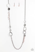 Load image into Gallery viewer, Paparazzi Unapologetic Flirt - Pink Pearly Beads - Silver Chains Necklace &amp; Earrings - $5 Jewelry with Ashley Swint
