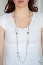 Load image into Gallery viewer, Paparazzi Unapologetic Flirt - Pink Pearly Beads - Silver Chains Necklace &amp; Earrings - $5 Jewelry with Ashley Swint
