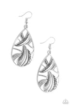 Load image into Gallery viewer, Paparazzi Underestimated - Silver - Smoky Rhinestones - Teardrop Earrings - $5 Jewelry With Ashley Swint