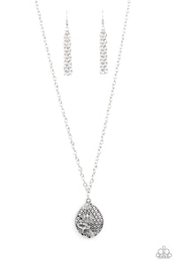 Paparazzi Wearable Wildflowers - Silver - Necklace & Earrings - $5 Jewelry with Ashley Swint