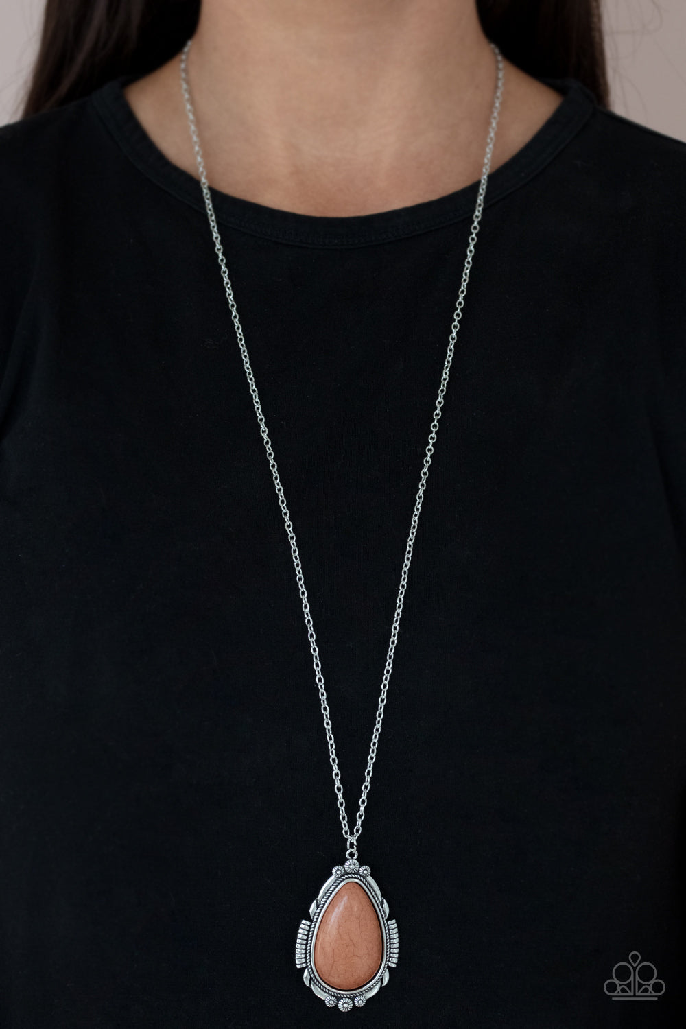 PRE-ORDER - Paparazzi Western Fable - Brown Stone - Necklace & Earrings - $5 Jewelry with Ashley Swint