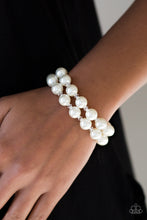 Load image into Gallery viewer, Paparazzi BALLROOM and Board - White Pearls - Adjustable Clasp Closure Bracelet - $5 Jewelry With Ashley Swint