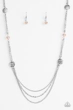Load image into Gallery viewer, Paparazzi Beach Breeze - Brown Beads - Silver chains Necklace and matching Earrings - $5 Jewelry With Ashley Swint