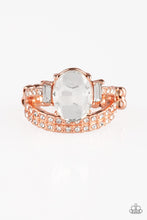 Load image into Gallery viewer, Paparazzi Bling Queen - Copper Rhinestone Ring - $5 Jewelry With Ashley Swint