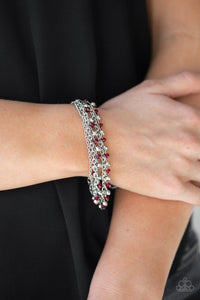 Paparazzi Cash Confidence - Red - Bracelet - $5 Jewelry With Ashley Swint