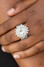 Load image into Gallery viewer, Paparazzi Castle Chic - White Gem - Rhinestone Silver Ring - $5 Jewelry With Ashley Swint