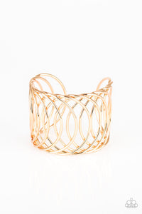 Paparazzi Dizzyingly Diva - Gold - Cuff Bracelet - $5 Jewelry With Ashley Swint