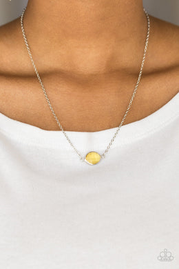Paparazzi Fashionably Fantabulous - Yellow Gem - Necklace and matching Earrings - $5 Jewelry With Ashley Swint