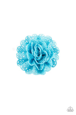 Paparazzi Floral Fashionista - Blue - Hair Clip - $5 Jewelry With Ashley Swint