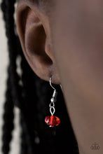 Load image into Gallery viewer, Paparazzi Gala Glow - Red Rhinestone - Silver Necklace and matching Earrings - $5 Jewelry With Ashley Swint