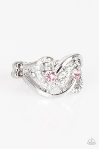 Paparazzi Have The World On A HEART-String - Pink - Rhinestones - Heart Ring - $5 Jewelry with Ashley Swint