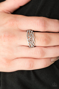 Paparazzi Accessories - I Believe In Love - Silver Heart "Love" Ring - $5 Jewelry With Ashley Swint