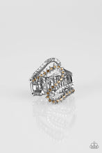 Load image into Gallery viewer, Paparazzi Make Waves - Brown - Topaz Rhinestones - Ring - $5 Jewelry With Ashley Swint