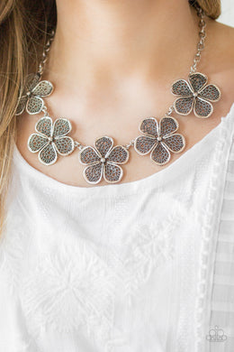 Paparazzi No Common Daisy - Silver Daisies - Necklace & Earrings - $5 Jewelry With Ashley Swint